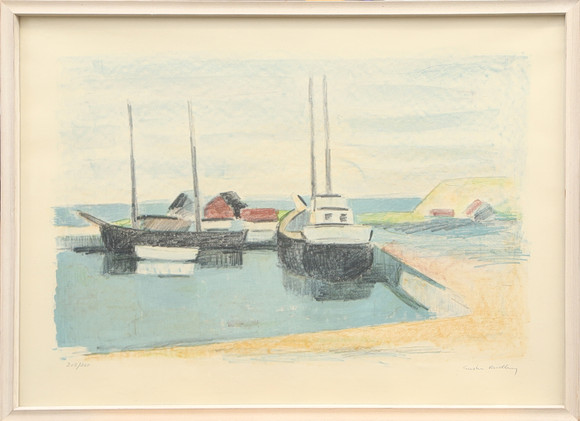 GUSTAV RUDBERG. LITO, signerad. på auktion hos Kalmar Auktionsverk