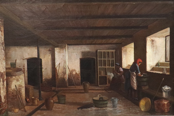 ANKER LUND (1840-1922). olja på duk, kvinnor som tvättar. på auktion hos Markus Auktioner