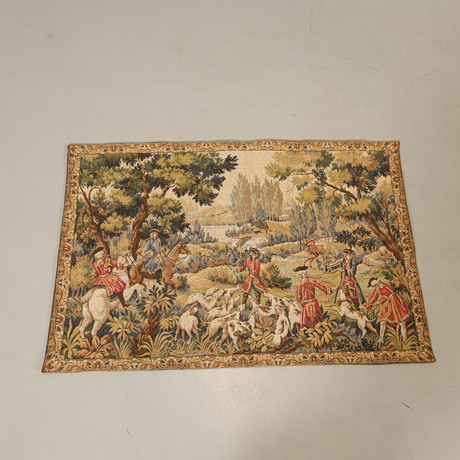 VÄGGTEXTIL, maskintillverkad, JP Paris, 1900-talets andra hälft. på auktion hos Höörs Auktionshall