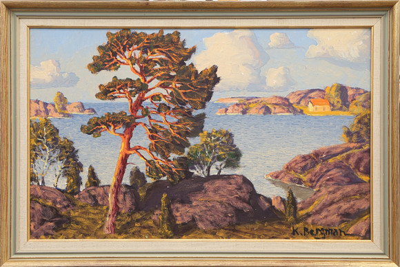 KARL BERGMAN. OLJA, på duk, signerad. på auktion hos Kalmar Auktionsverk