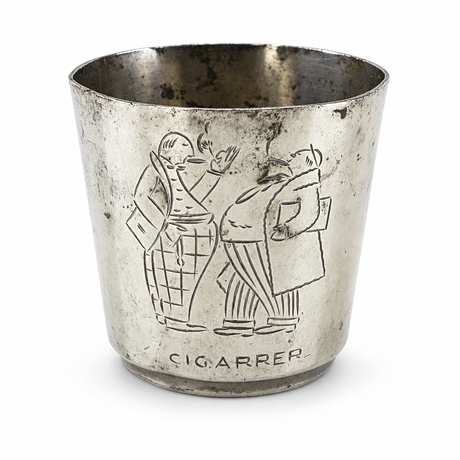 SYLVIA STAVE (1908-1994). TILLSKRIVEN. cigarrburk, tenn, Art Déco, CG Hallberg, Stockholm, 1936. på auktion hos Hälsinglands Auktionsverk