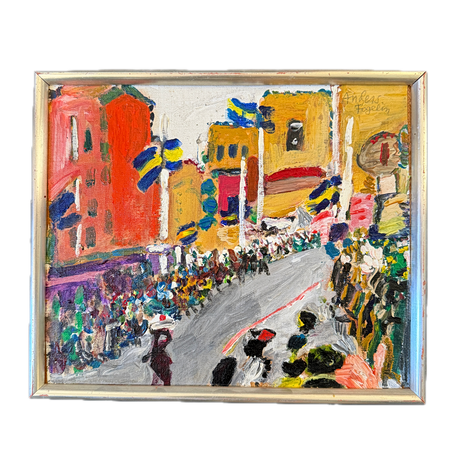 ANDERS FOGELIN. "Slottsbacken I" 1974. på auktion hos Auktionshuset STO Bohuslän