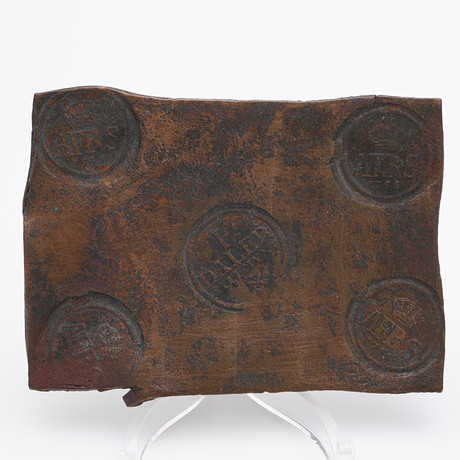 PLÅTMYNT, 1 DALER SILVERMYNT, ADOLF FREDRIK, 1755, KOPPAR. på auktion hos Crafoord Auktioner Lund
