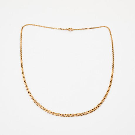 HALSBAND, 18 k guld, pressad ankarlänk, svenska kontrollstämplar. på auktion hos Stockholms Auktionsverk Sickla
