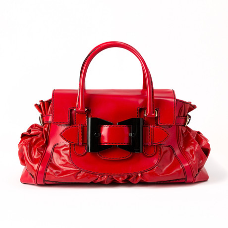 GUCCI. Väska, "Dialux Queen", läder/PVC. på auktion hos Stockholms Auktionsverk Göteborg