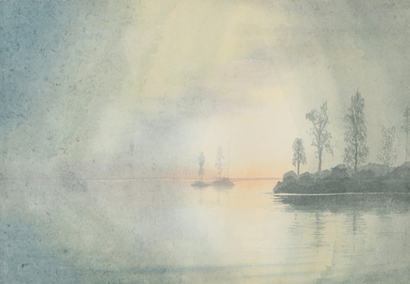 HÅHAN LINDSKOG. Sjölandskap, grafiskt blad, signerad H. Lindskog -81. på auktion hos Helsingborgs Auktionskammare