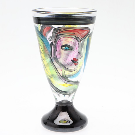 PAUL HOFF. Art glass, 3 pcs, sign, Kosta boda. Glass - Other