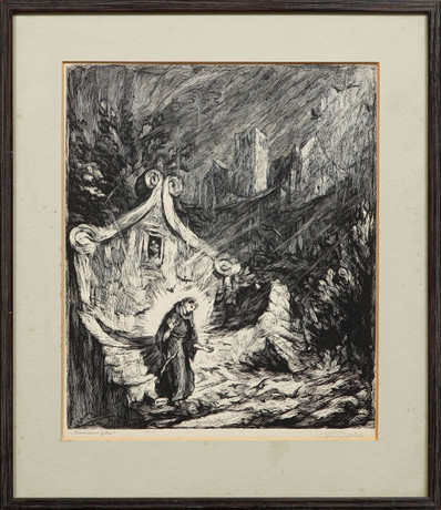 ÅKE HOLM. Biblical motifs, 12 pieces, linocut, signed Å Holm. Art