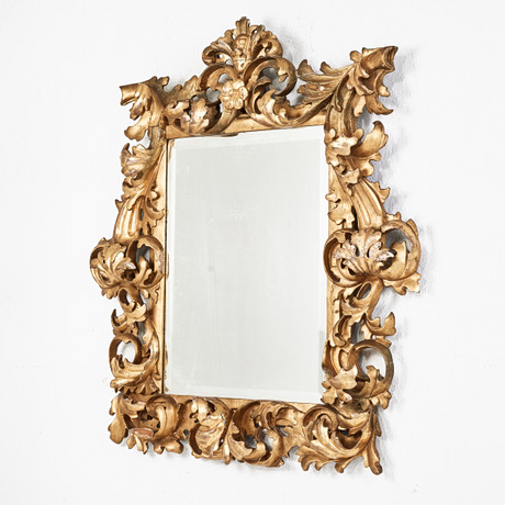 【廃盤IKEA PIRAL】アンティーク風ミラー A mirror, Ikea “Pirål”, bronzed frame, faceted glass. Mirrors