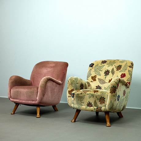 ARNE WAHL-IVERSEN. Ikea, Sessel / Lounge Chair, Modell 'Prim', Teak, Stoff, 1960er Jahre, Schweden. Möbel - Sessel & Stühle