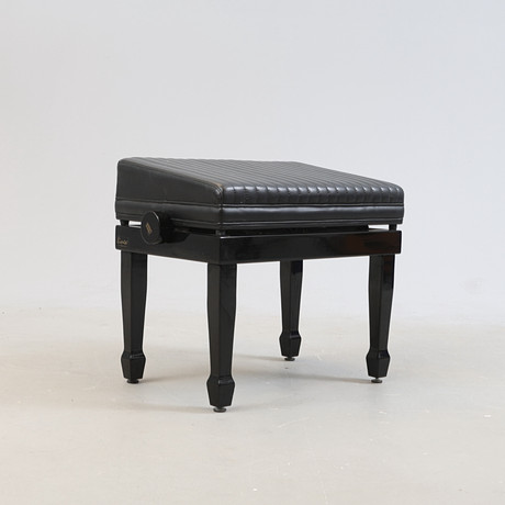 PIANOPALL, lackerat trä &amp; skinn, ergonomis…