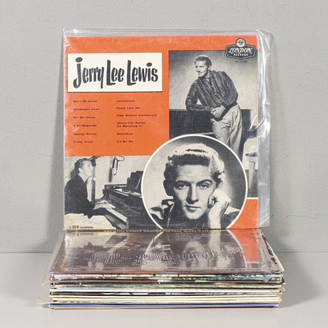 VINYLSKIVOR 16 stycken, Jerry Lee Lewis.