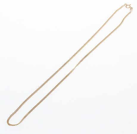 KEDJA, 18k guld, vikt ca 11,3 gr.