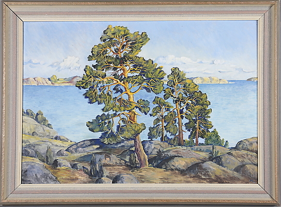 Unknown artist, oil on Board , signed M. Art - Paintings - Auctionet