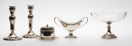 NYSILVERFÖREMÅL, 5 delar, 1900-tal.