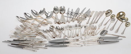 BESTICK, nysilver, 131 delar, modell Haga.
