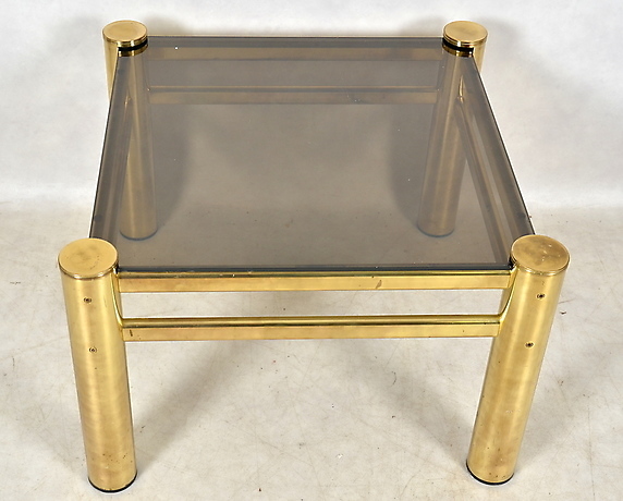 Bord Auctionet SATSBORD, rökfärgat glasmetall. Möbler Bord Auctionet