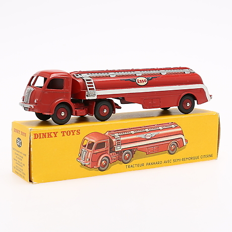 Dinky Toys 32C – Camion Panhard Semi-remorque Esso, Jantes Concaves, Occasion