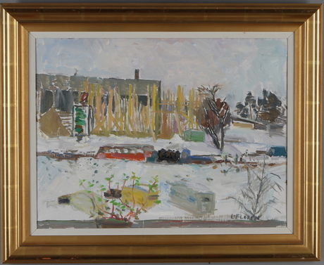 LARS FLORÉN. View from the window, oil on canvas, signed. Art ...
