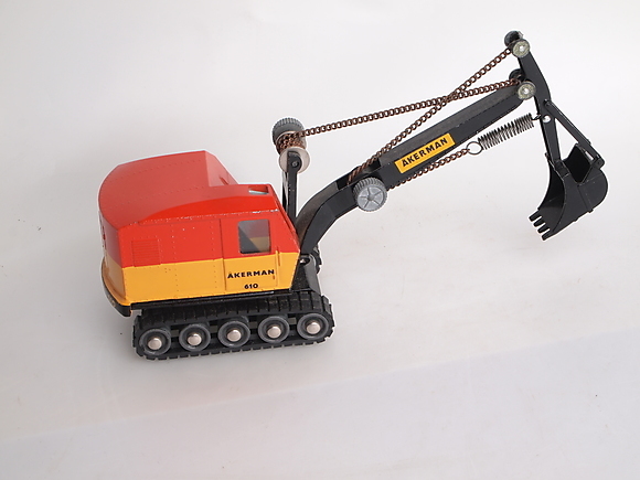 TEKNO 1/50 CAMION Porte Char Scania L110 Et Pelle Akerman Avec Boite