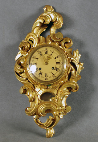 VÄGGUR, förgyllt, rokokostil.