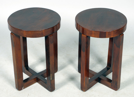 PALLAR, 1 par, Art Deco, mahogny.