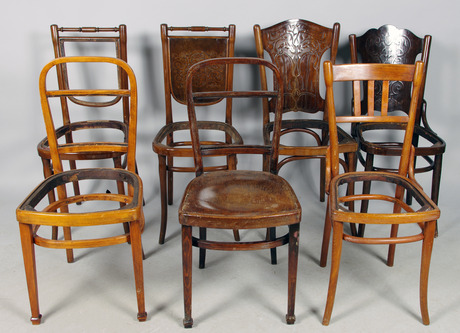 STOLAR, 7 stycken, Thonetstil.