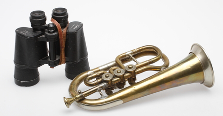 BLOW INSTRUMENT and BINOCULARS, 1900s. Collectables - Musical ...