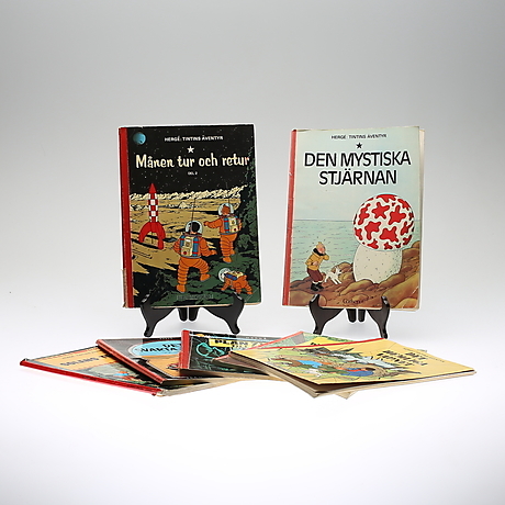 COMIC MAGAZINES, 7 pcs., Tintin's Adventures, 1950s/70s. Books, Maps ...