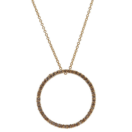 HÄNGE OCH KEDJA, 14k guld med diamanter, totalt ca 0,50 ct, 3,7 gram.