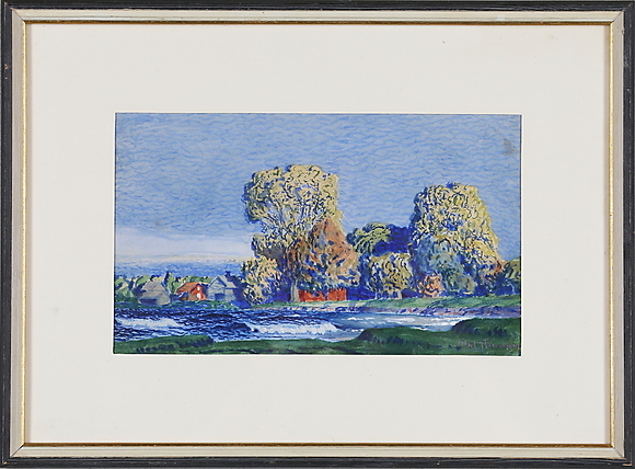 OLOF THUNMAN. akvarell, signerad. Konst - Måleri - Auctionet