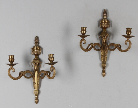 VÄGGAPPLIQUER, gustaviansk stil, 1900-tal.