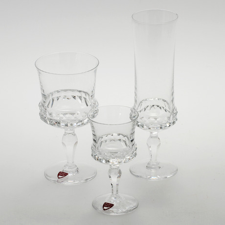 GLASSERVIS, 22 delar Silvia, Ingeborg Lundin, Orrefors.