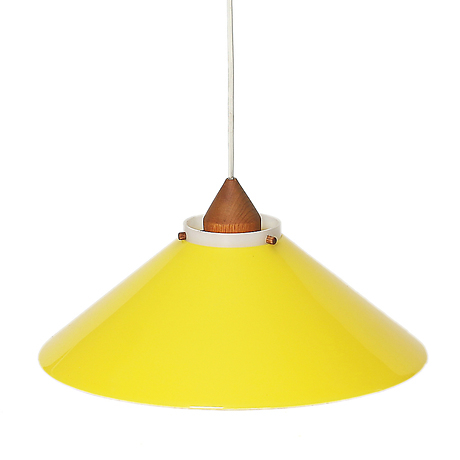 ROOF LAMP, plastic and teak, Uno & Östen Kristiansson, Luxus ROOF LAMP, Plastic, Luxus, 1900s. Lighting & Lamps Ceiling