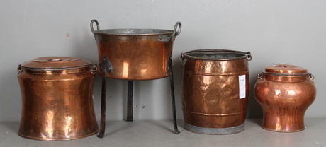 KOPPARFÖREMÅL, 4 delar, 1800-tal.