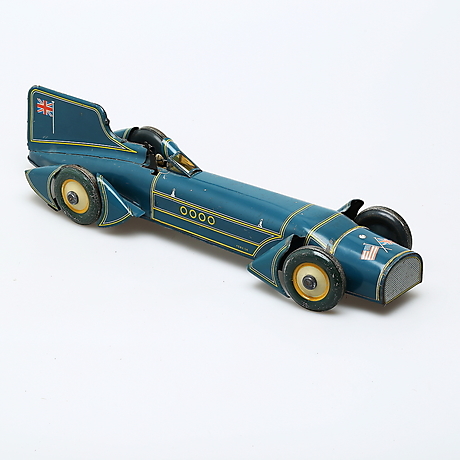 BLUE BIRD racing car, clockwork. Toys - Auctionet