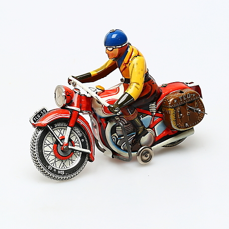 Moto Mécanique Ancienne TIPPCO TCO 59 - Tôle Jouet Vintage Schuco JML