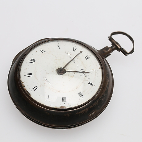 SPINDLE CLOCK, DENTON & CO, London, silver, 18th century. Clocks ...