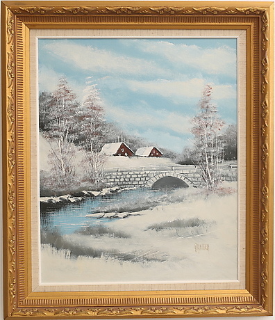 Unknown artist, oil on canvas, signed. Art - Paintings - Auctionet