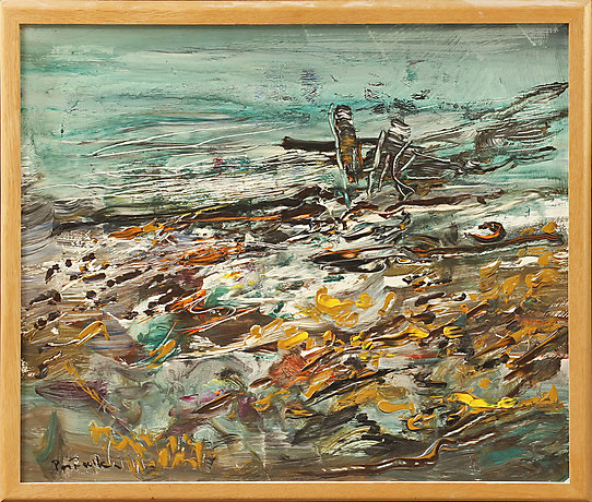 PER FALK. Composición, óleo sobre Tabla, firmada. Arte - Pintura ...
