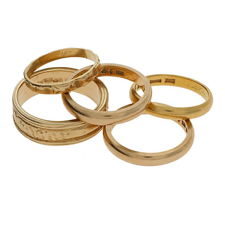 RINGS, 5pcs, 18k gold, 29.4 grams. Jewellery & Gemstones - Jewellery ...