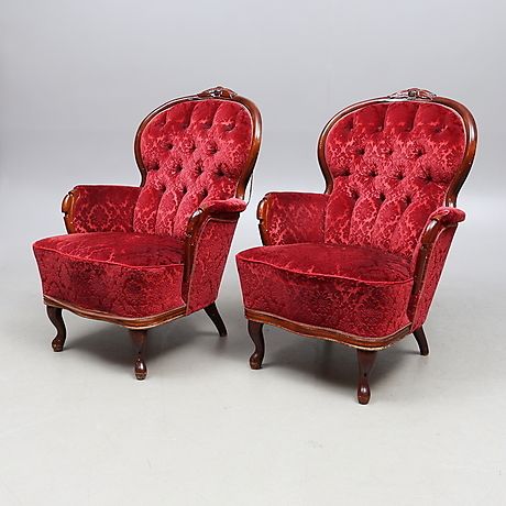 ARMCHAIRS, a pair, neo-rococo style, 20th century. Furniture ...