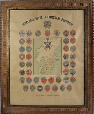 LODGE MAP, FREEMASONRY OF THE ORDER, early 20th century. Art ...