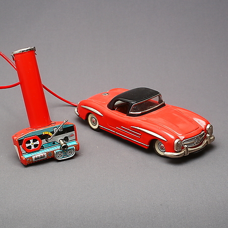 Nomura Toy Kosuge Mercedes 300 SL Rouge - Jouet Japonais Filoguidé En Tôle - Occasion