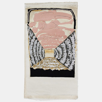 KAISA MELANTON. "Teaterscen med figurer", 1967, filt, g...