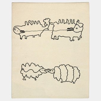 KAISA MELANTON. "Sammanträdes klotter", broderi, 2008.