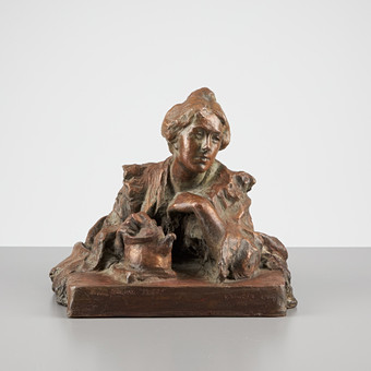 EMIL WIKSTRÖM (1864-1942). "Min enda tröst", signerad s...