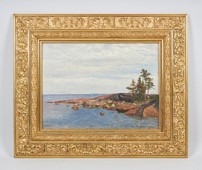 OSCAR KLEINEH. Augustivy från skärgården, signerad samt...