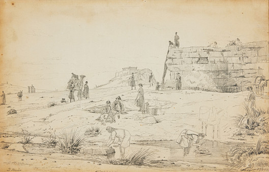 MARTINUS RØRBYE (NORGE 1803-1848 DANMARK). "Ved Ilissus...