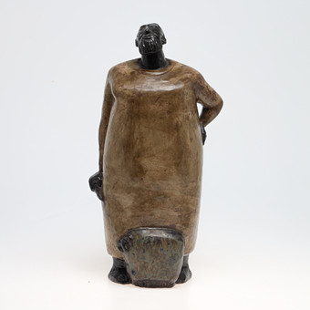 ÅKE HOLM. "Abraham med väduren", skulptur, Höganäs, 195...